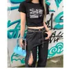 Frauen T-Shirts 2024 Goth Harajuku Vintage Grunge Grafik Slim Short Crop Top Streetwear Sexy Sommer Y2K Punk Casual Women T-Shirt