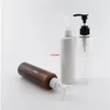 200 ml x 12 tomma färgade plastlotion pumpflaskor för dusch gel flytande tvål kropp grädde husdjur kosmetiska behållare hud caregood packag ambw