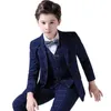 Costumes flower garçons costume de mariage kidons enfants Prom Party Tuxedo Blazer Childrens Day Pinao Performance Costume School Uniforme 2-14T