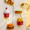 Adesivi per refrigerante Jaki creativi Building alimentari Building Burgers Fritta fritte francese blocchi di assemblaggio fai -da -te giocattoli Gift per bambini 240428