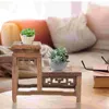 Storage Bags Display Rack Wooden Potted Holder Plants Retro Wood Pot