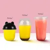 Disposable Cups Straws 50pcs Net Red U Shape Cute Plastic Birthday Party Favors Drinking Juice Bubble Tea Coffee Cup Pudding Dessert With