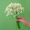 Fleurs décoratives Artificial Flower Wedding Bouquet Plastic Gypsophip Bridal Fake Home Decoration Arrangement