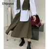 SAIRS MULHERM MULHERES VINTAGEIRO AUMIR LONGO LONGO DO ESTILO CORREANO A-LINE feminina Loose Modern Fashion Pocket Split maxi