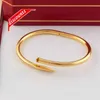 Projektant bransoletki paznokci Złota Diamentowa Jewlery dla kobiet Mężczyźni Bankle WSZYSTKIE DIONDS STATEL STALNE Jeweller