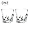 Verres à vin 260 ml Crystal Whisky Forme irrégulière Rocks Verre Home Drinkware Bar Club Xo Whisky Vodkd Cup 2PCS / Set Cadeaux