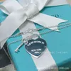 S925 Silver Tiffanyjewelry Heart Pendants Seiko High Edition 925 Rose Gold Key Necklace Di Love Collar Chain