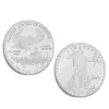 2023 US Gold och Sier Statue of Liberty Eagle Ocean Commemorative Coin