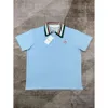 24SS Casablanca Polo's Casual shirt Kleurrijk gestreepte geruite vierkante mannen en dames met korte mouwen gebreide trui casablanc