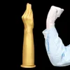 Extra Large Golden Silicone Long Palm Dildo Fisting Masturbator Anal Plug Realistic Penis Big Dick 240511