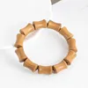 Bangel Natural Peach Holz Bambus Herren Armband Buddha Perlen Perlen Männer Retro handgeköpft Holzhandwerk Geschenk für Freund