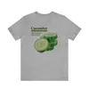 T-shirts voor heren komkommer retro mode strtwear t-shirts vrouwen oversized korte slev groentethirt unisex vintage grafische ts kleding t240510
