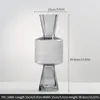 花瓶家庭灰色の透明なキャンディー型水耕栽培ガラス花瓶リビングルームソフトデコレーションフラワーアレンジ