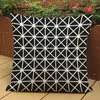 Pillow British British Black and White Geométrie Case de lin Coton Coton Dasses d'oreiller