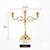 Candelabra Candlelight Dîner Candle El Wedding Prop Bronze Gold Home Homeder Decoration Metal Retro 240429