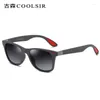 Okulary przeciwsłoneczne luksusowy kwadratowy vintage spolaryzowany dla mężczyzn mody podróży moda jazda anty-glare słoneczne okulary męskie TR90 EYEWEAR UV400