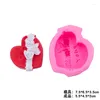 Bakformar diy handgjorda chokladform silikon 3D hög temperaturbeständig stor hjärtformade rosformillbehör 19-52