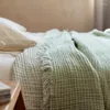 Koce pokrycia miękka sofa lunch gazy łóżka biuro czterowarstwowe bawełniane pokój letni bręg z frędzl
