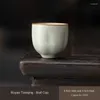 Çay Bardağı Master Cup Single Bej Ru Ware Gracked Sır Desteklenebilir Set Seramik Retro Çay Fincanı Kupa