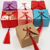 Wrap regalo 12 pezzi/lotto in stile europeo confezionamento di caramelle scatola di carta colorata cartone creativo fai-da-te per imbarcazione da tè al cioccolato