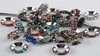 100 PCS Couleurs mixtes en strass Rondelle Spacers européens Perles de gros trou d'adaptation Bracelets 10x4 mm 4156688