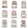 Stock Santa Bags Dekoration Sack Weihnachten Leinen Kordelstofftasche Geschenkbeutel 12 Styles FY5995