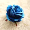 Decorative Flowers 3Pcs Artificial Rose Head Fabric Red For Wedding Gifts Guests Gift Girlfriend Teddy Bear Bride