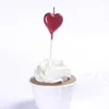 5pcsキャンドルロマンチックなハートスターバレンタインバレンタインデーバースデーウエディングケーキ飾り誕生日パーティーdiyパラフィンキャンドル
