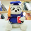 Usando Doctor Hat Bear Boneca Dr. Bear Plush Toy Doll Teddy Bear Graduation Photo Gream