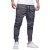 Herrbyxor herrbyxor joggar med fickor casual svettbyxor byxor dragkammare chino byxor twill spår jogging byxstorlek öppen y240513