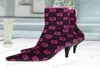 2022 Designer Women Socks Stivali alla caviglia a maglia tacchi alti Talchi corti Piccole boot a punta a punta a punta di calzini dimensioni 35414187347