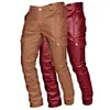 Pantalon pour hommes pantalon punk en cuir pour hommes