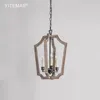 Chandeliers Vintage Wooden Chandelier 4 Lights Bedroom Lamp Dining Room Hanging Corridor Hallway Home Decorative Entryway Light