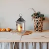 Kerzenhalter 1PC Rustikale Stil von Kerzenhälften, Holzhalter Eisenkunst hängende Laternendekoration