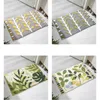 Carpets Ins Light Luxury Leaf Plante Jacquard Salle de bain Absorbant de salle de bain Absorbant Entrée Porte Poot Poot Tapis de chambre