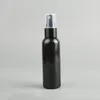 Bouteilles de rangement 500 x bouteille en plastique de compagnie noire 2 oz / 60 ml spray fin maquillage de toner brume