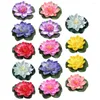 Dekorativa blommor 14 PCS lotus dekoration dans rekvisita falska lotusblomma konstgjorda växter simulerad plastsimulering blommig