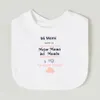 Bibs Burp Burp Sboschi spagnolo per la mamma spagnola Baby Muzzino Lettera stampata per neonati stoffa bianca in cotone bianco che alimentano ragazzi e ragazze regali per la festa della mamma ai bambini D240513
