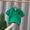 Camiseta infantil Menino T Camisa de pólo de verão curta