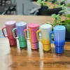 Gradient Colors 40oz Tumbler With Handle Insulated Lids and Straw Stainless Steel Travel Car Mugs Household Travel Thermal Water Bottles FY5952 0513