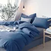 Set di biancheria da letto lavabile a colori solidi set romantico di lusso ragazze moderne copri la creatività addormentata coUette de lit decorazioni per la casa ec50ct