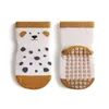 Meias infantis de verão Anti -Slip Baby Socks Cartoon Animal Print Meias de piso de menina 5 pares por lote D240513