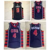 2004 Team USA LeBron James Allen Iverson Basketball Trikot Rückfall Blue Size S-XXL