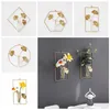 Vasos Geometria nórdica Hidropônica Rack Iron Craft Diamond Wall pendurado redondo redonda de fundo de panela de plantador hexagon