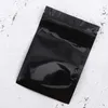 Storage Bags 100 Pcs Food Zipper Reclosable Black Flat Pouch Plastic Resealable Zealed