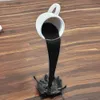 Floating Coffee Cup Art Sculpture Office Home Kitchen Decoration Statue Craft Spiral Magic Pouring Liquid Splashing Resin Statue Coffee Cup 240510
