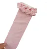 Chaussettes de femmes japonais sweet bubble ruffle tube court pour les filles élégant creux de la cheville en mailles en dentelle