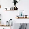 Decorative Plates Wall Shelf Wood Floating Rack Decoration Multifunction Storage Holder For Kitchen/ Bedroom Frame