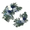 Fleurs décoratives de mariage archite arc arche kit de fleurs boho eucalyptus guirland rideaux décoration signe de bienvenue