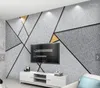 Wallpapers Custom 3D Papel De Parede Geometric Lined Square Fresco For Living Room Bedroom Sofa Background Home Decor Wallpaper
